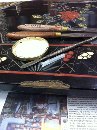 fase proceso restauracion laca china