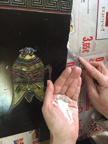 fase proceso restauracion laca china