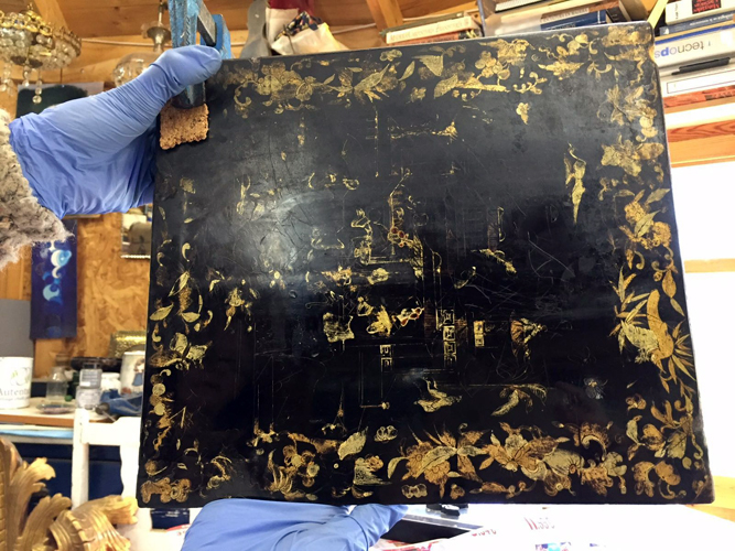 fase proceso restauracion laca china