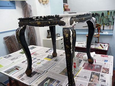 fase proceso restauracion laca china