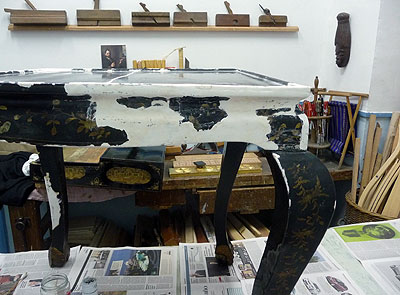 fase proceso restauracion laca china