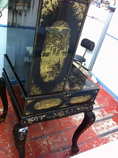 fase proceso restauracion laca china