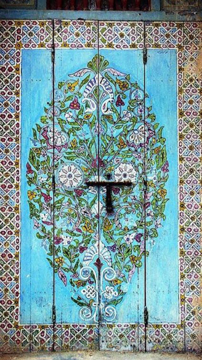 pintura decorativa puertas antiguas