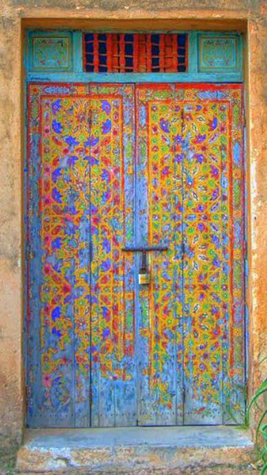 pintura decorativa puertas antiguas