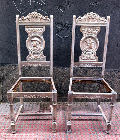 pintura decorativa sillas