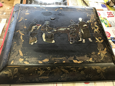 restauracion caja laca china