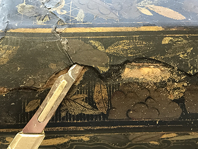 restauracion caja laca china