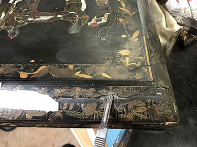 restauracion caja laca china