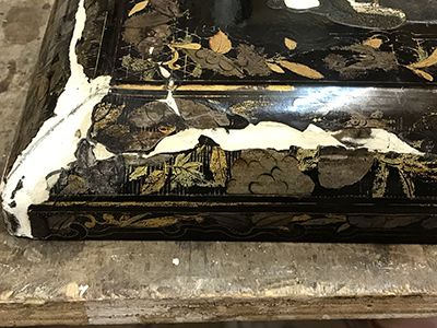 restauracion caja laca china