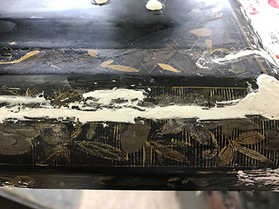 restauracion caja laca china