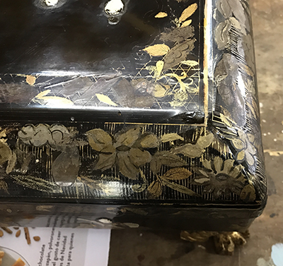 restauracion caja laca china