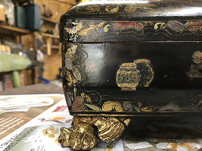 restauracion caja laca china