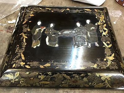 restauracion caja laca china