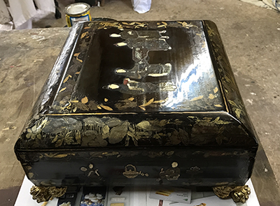 restauracion caja laca china